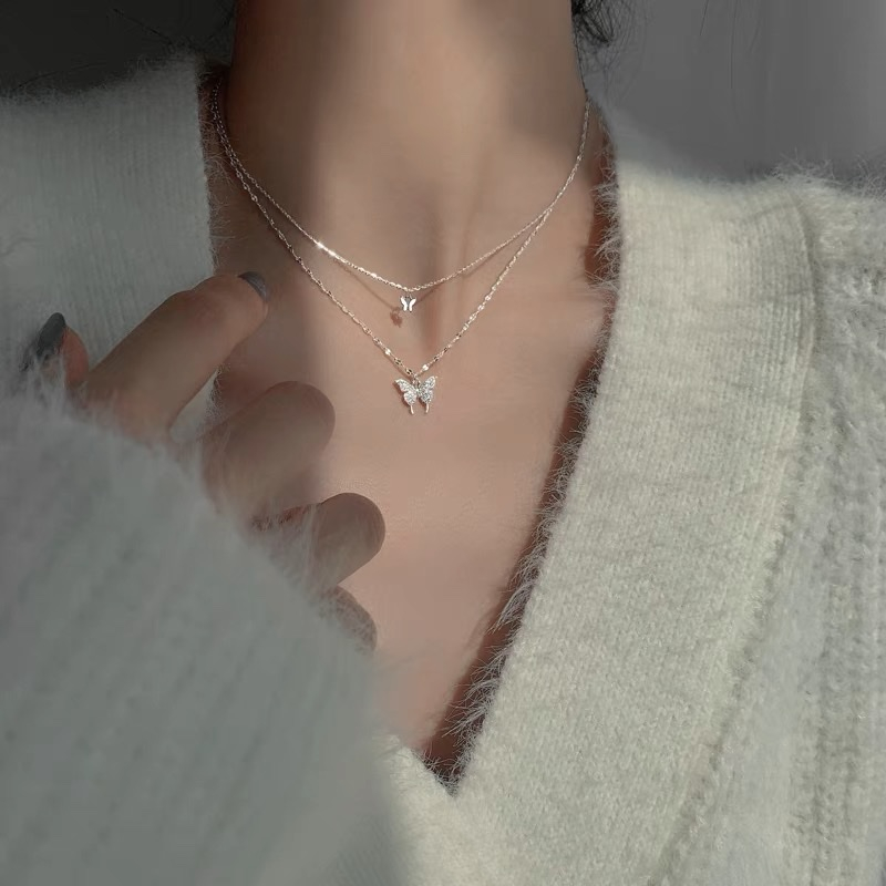 Dây Chuyền 2 Lớp Butterfly Xích Lipchain - Vani Store - TS001016