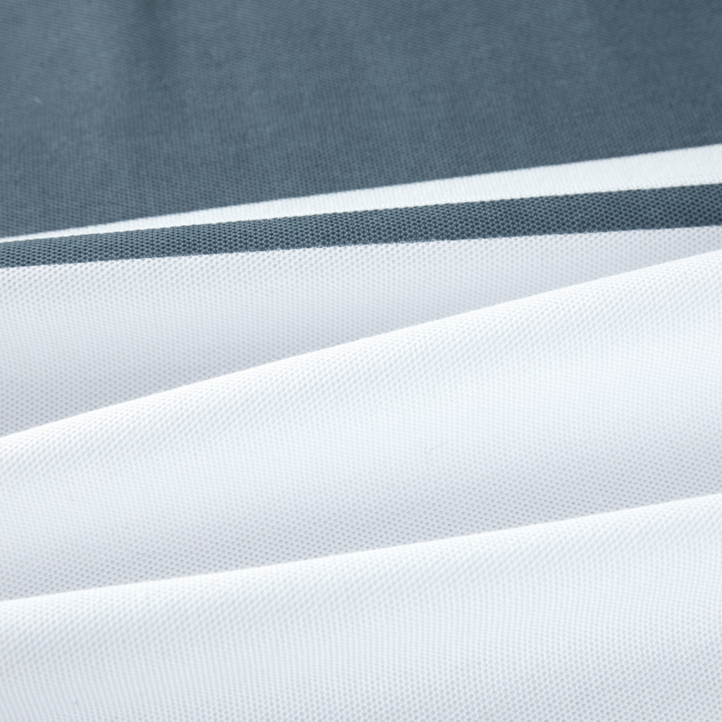 HLA - Áo POLO nam ngắn tay phối sọc xanh mềm mại, đàn hồi Horizontal striped elastic Polo Shirt