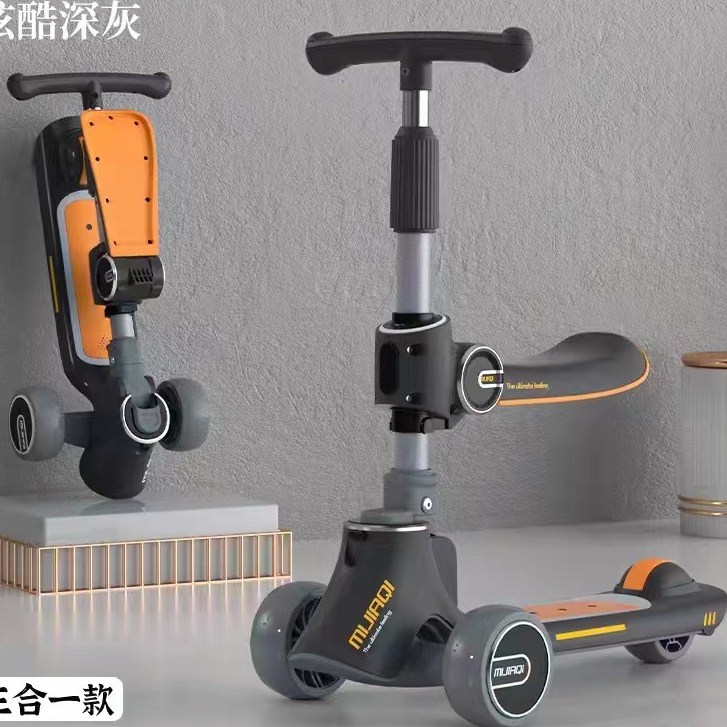 Xe trượt Scooter cao cấp gấu, cánh quạt bánh phát sáng cho bé và đèn phát sáng siêu chắc chắn.