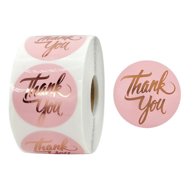 Cuộn 500 nhãn dán cảm ơn - tem thank you kiểu vintage đơn giản, sang chảnh cho gói hàng thêm dụng tâm