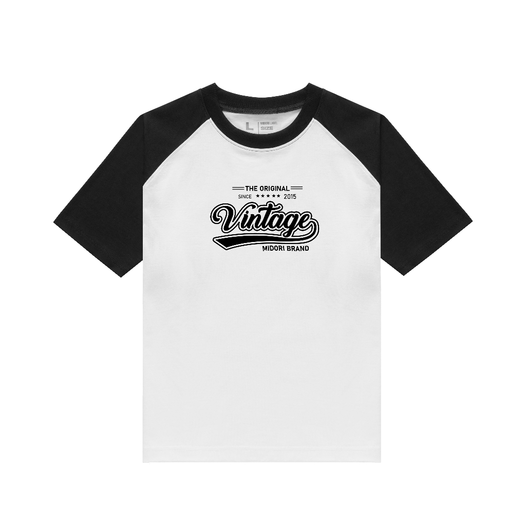 Áo thun Baby Tee Raglan THE ORIGINAL Unisex phông Nam Nữ Local Brand Chính Hãng Midori M Studio
