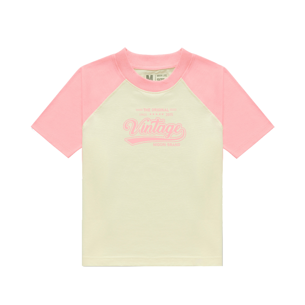 Áo thun Baby Tee Raglan THE ORIGINAL Unisex phông Nam Nữ Local Brand Chính Hãng Midori M Studio