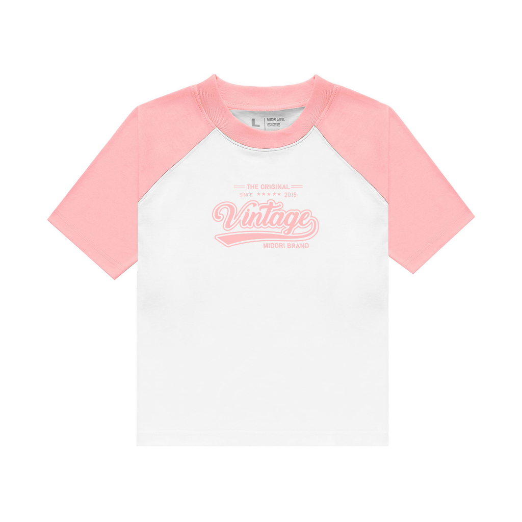 Áo thun Baby Tee Raglan THE ORIGINAL Unisex phông Nam Nữ Local Brand Chính Hãng Midori M Studio