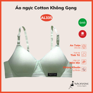 (FORM NHỎ) Áo Ngực cotton AL335 Chống Ung Thư Vú Không Gọng Đệm Mỏng Có Gờ Chống Trượt Không Hằn Viền
