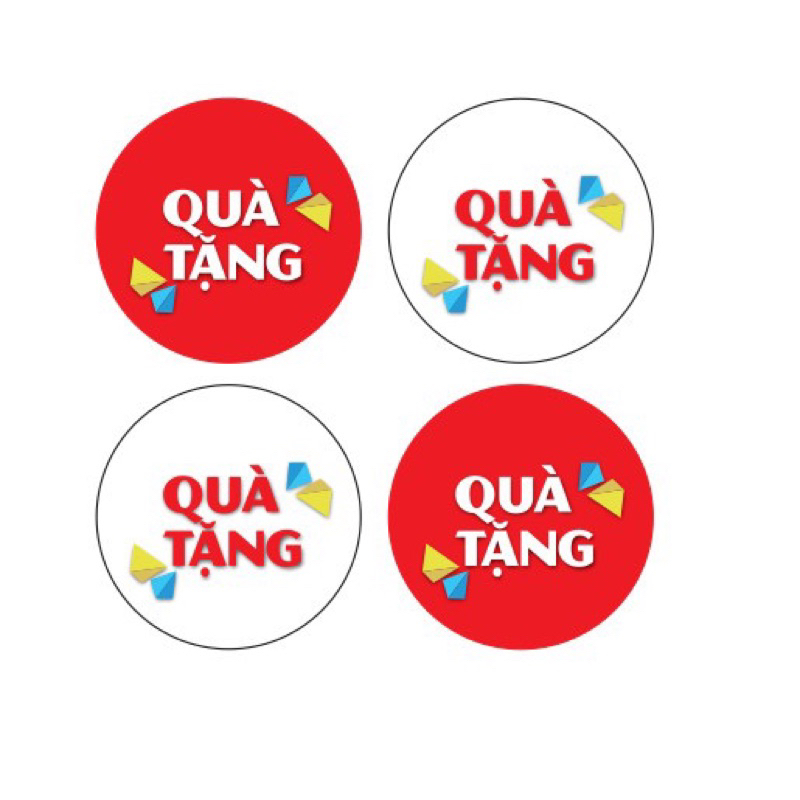 Tem quà tặng. nhãn dán quà tặng chất liệu giấy decal 27tem