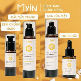 Combo chăm sóc da cơ bản Dầu tẩy trang 100ml + Gel rửa mặt 100ml + Kem chống nắng 32ml + Tinh chất Trà Hoa Vàng 30ml