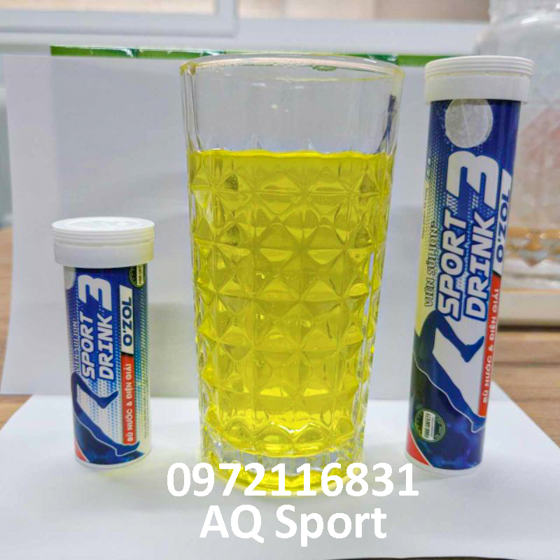 Viên sủi hack thể lực Ion+ Sport drink 3 - Tuýp 10 20 viên bù nước điện giải sau khi chơi thể thao