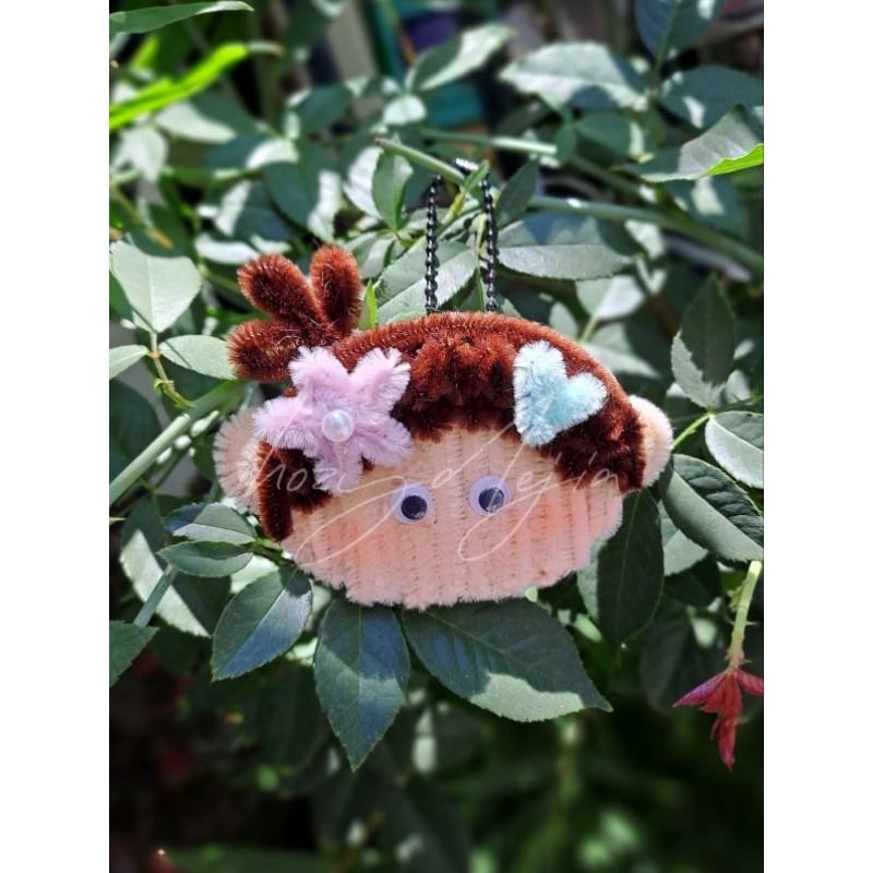 Móc khóa em bé kẽm nhung