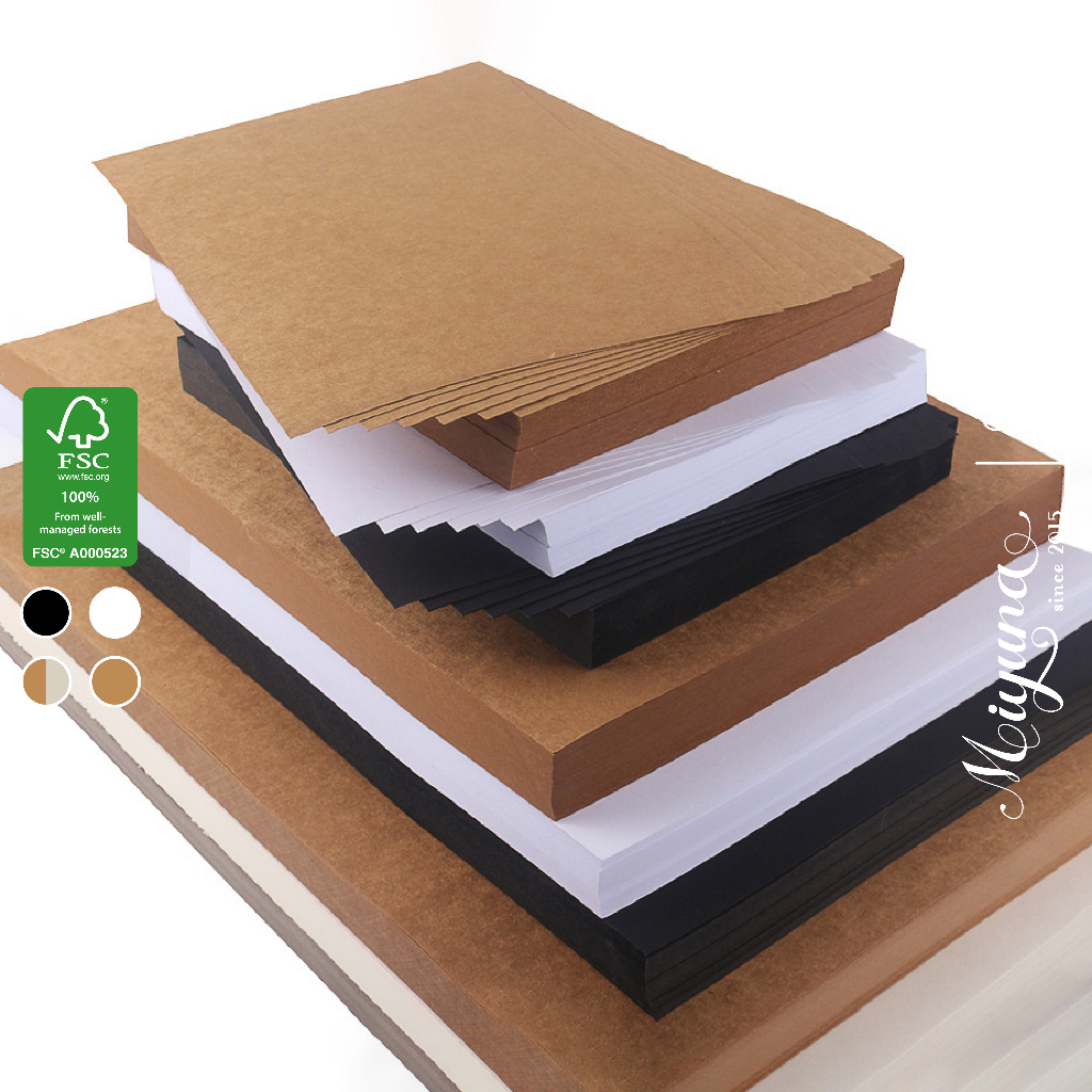 20 Tờ Giấy Kraft MIYUNA - A4 A5 - 250gsm 280gsm dùng gấp Origami hoa quạt tập vẽ màu nước acrylic in ấn menu brochure