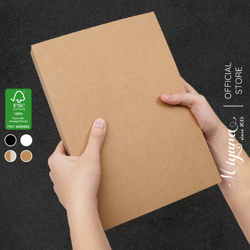 50 Tờ Giấy Kraft MIYUNA - A4 - 250gsm Gấp Origami trang trí làm bìa sổ vẽ màu acrylic in ấn quảng cáo art brochure menu