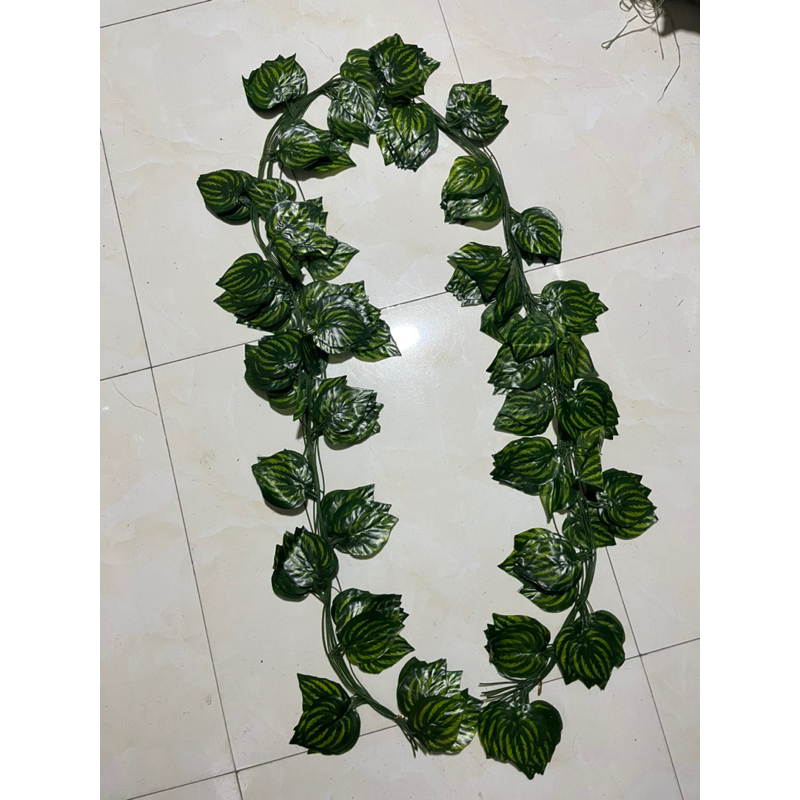 Dây leo giả lá Trầu Bà - combo 12 dây 2,2m