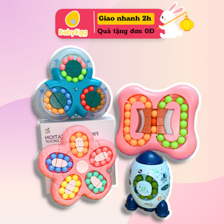 Bộ xoay bi đồ chơi giáo dục phát triển trí thông minh khối rubik magic bean beans đẩy hạt tròn