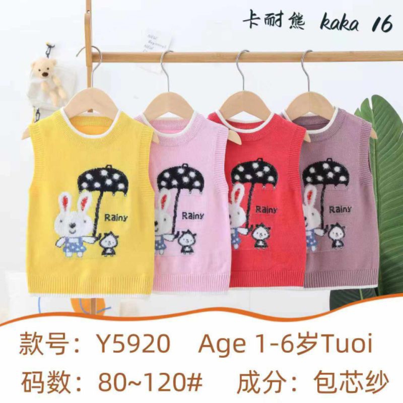 Áo gile len cao cấp hàng quảng châu bé gái