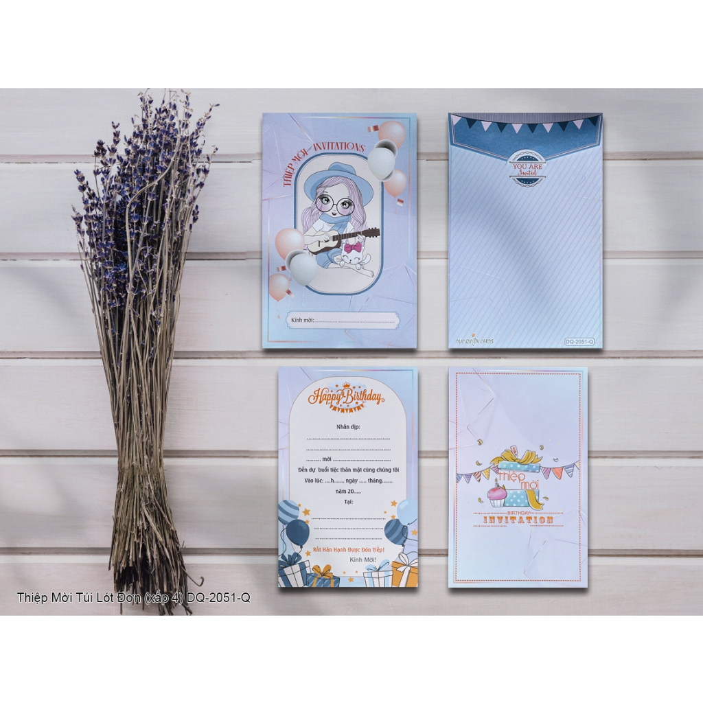 Combo 50 thiệp sinh nhật viết tay cho bé