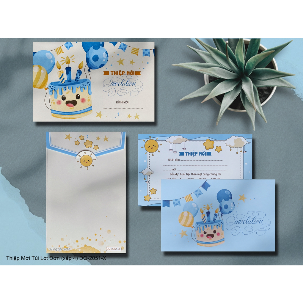 Combo 50 thiệp sinh nhật viết tay cho bé