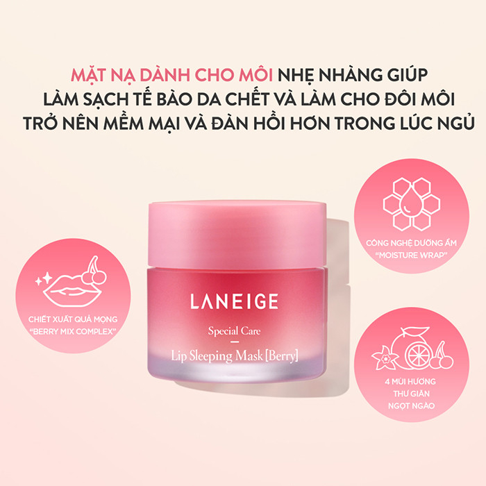 Mặt Nạ Ngủ Cho Môi Laneige Lip Sleeping Mask (Berry) 20gram, netdep_hcm