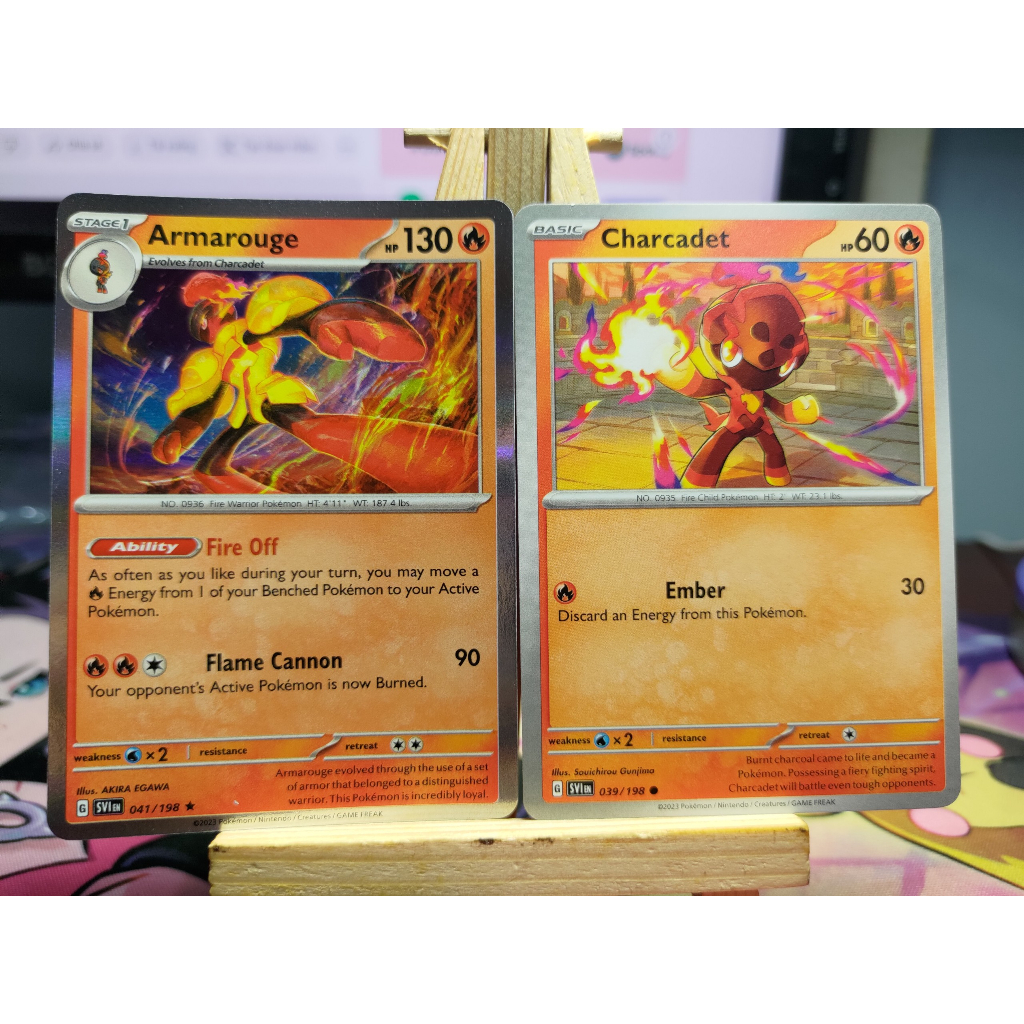 Combo 2 Thẻ Pokemon 2 Cấp tiến hóa của Armarouge - SVIEN