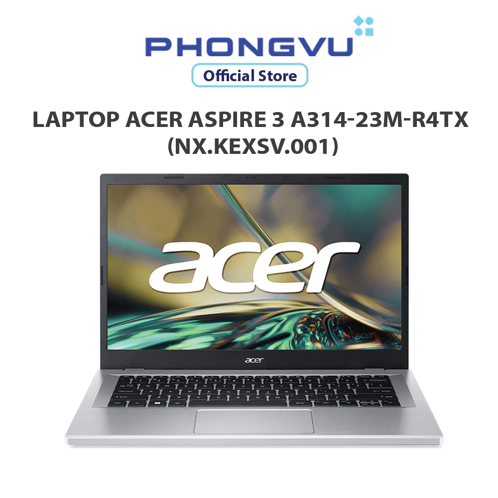 Máy tính xách tay/ Laptop Acer Aspire 3 A314-23M-R4TX (NX.KEXSV.001) (AMD Ryzen 5 7520U) (Bạc) - Bảo hành 12 tháng