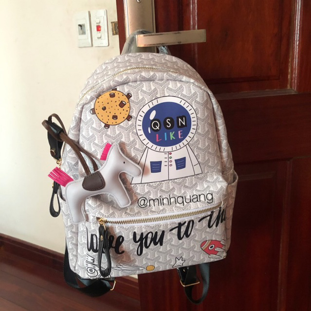 Balo QSN Edmond Masion New2023 Tặng kèm móc khoá ngựa da cao cấp đi học đựng laptop 🧸