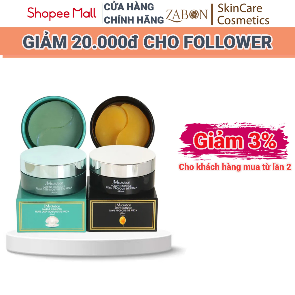 Mặt Nạ Mắt JMsolution Ngừa Lão Hóa Chiết Xuất Keo Ong-Ngọc Trai 90g