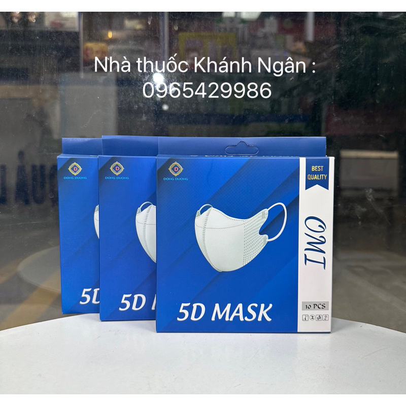 Khẩu trang  Omi 5D Mask kháng khuẩn cao cấp hộp 10 chiếc