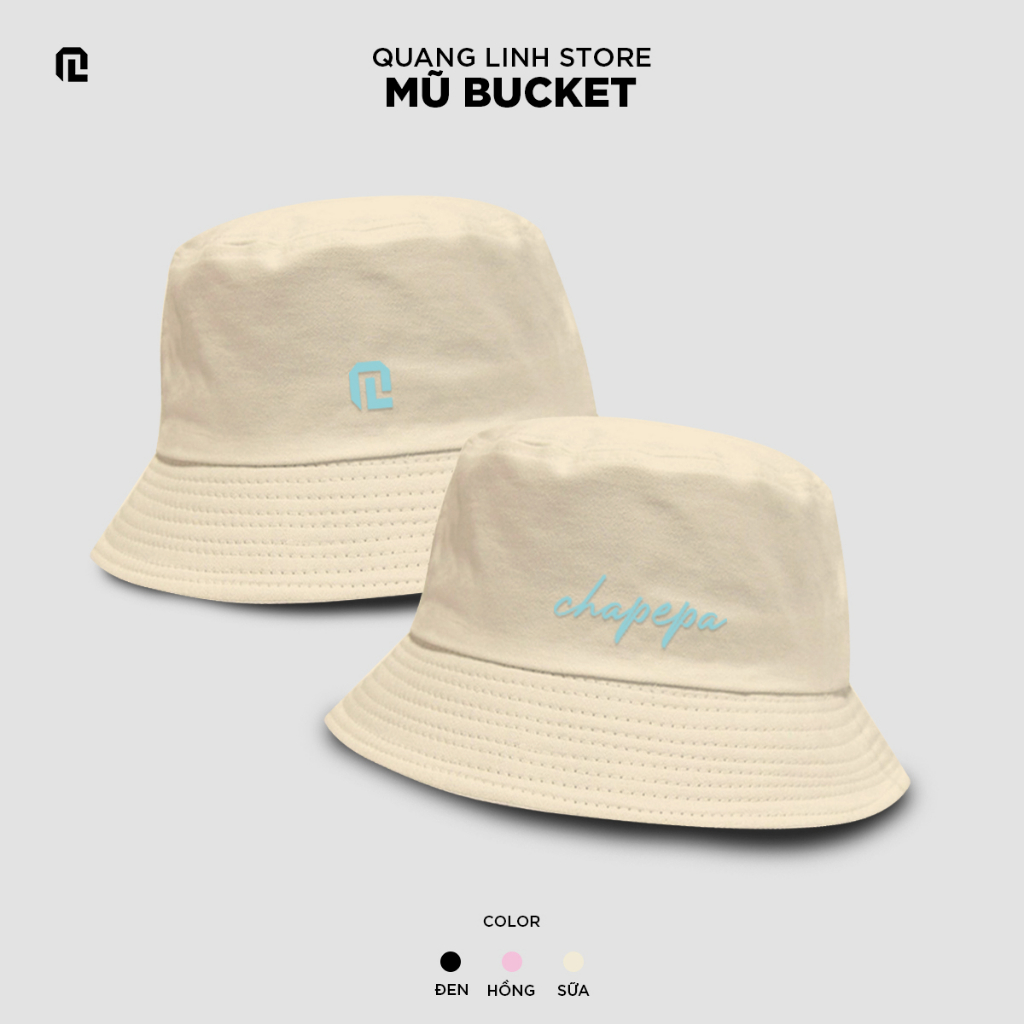 Mũ Bucket QL- Chapepa, Nón tai bèo Kaki Pangjin 100% Cotton - Quang Linh Store