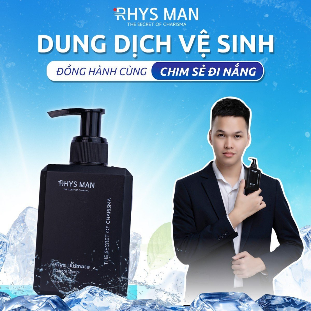 Dung dịch vệ sinh nam giới hương bạc hà RHYS MAN Rhys Ultimate 120ml