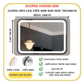 Gương treo tường trang trí, gương phòng tắm đẹp tính năng cảm ứng đèn led - guonghoangkim BTT