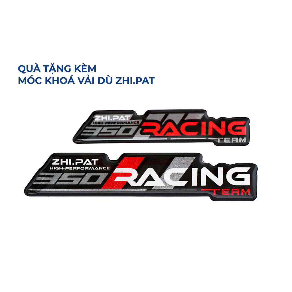 ZHI.PAT - Móc khoá vải dù chắc chắn 16cm x 2.5cm logo dệt tinh xảo * Màu xanh Navy | Khoá móc kim loại - Chính Hãng