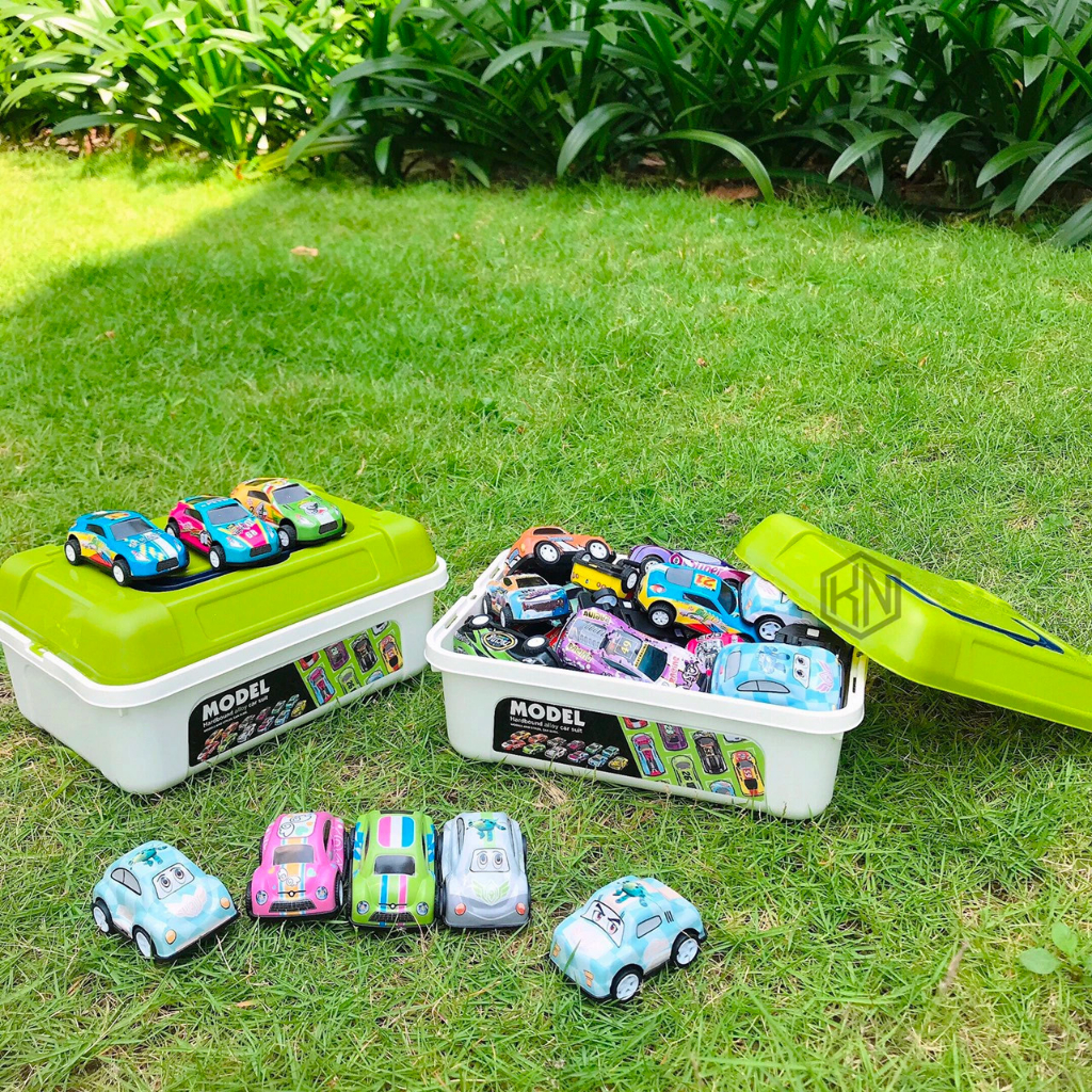 Thùng 30 Ô Tô Mini Đồ Chơi Cho Bé, Giúp Bé Tư Duy Sáng Tạo, Thông Minh - Kèm Hộp Đựng