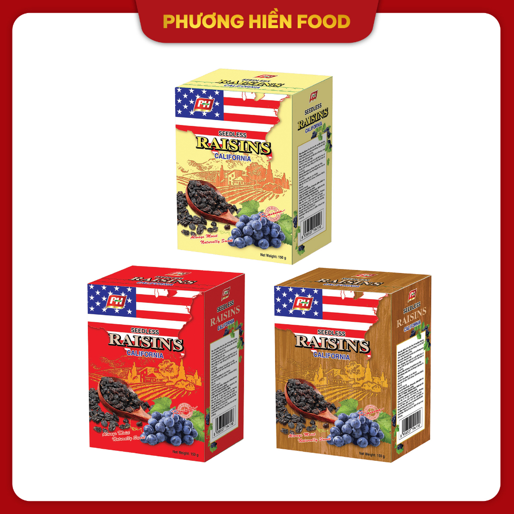 Nho khô đen nhập khẩu Mỹ Raisins 150g