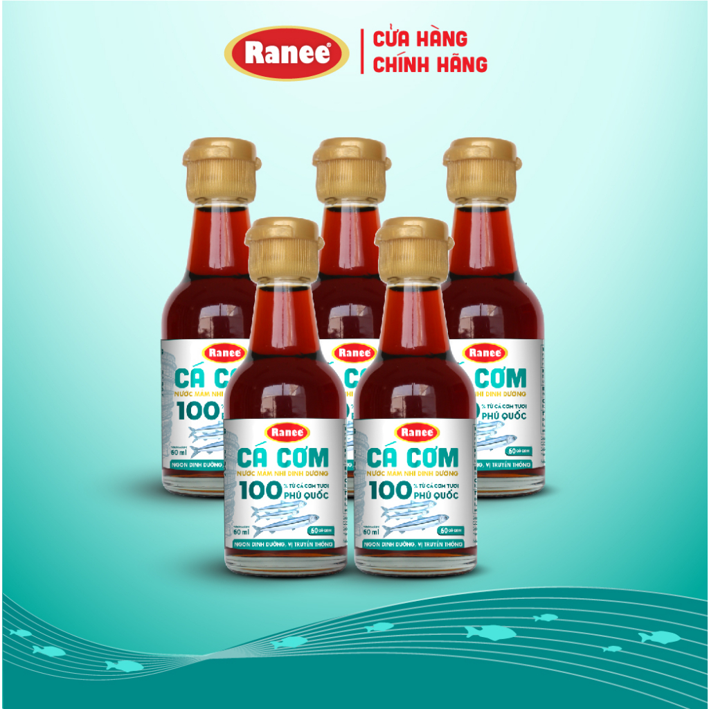 Combo 5 Nước mắm nhĩ dinh dưỡng Ranee cá cơm 60N 60ml