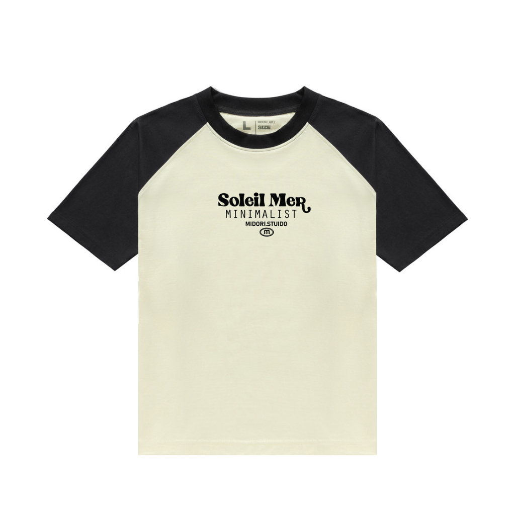 Áo thun Baby Tee Raglan SOLEIL MER unisex phông Nam Nữ Local Brand Chính Hãng Mi Midori