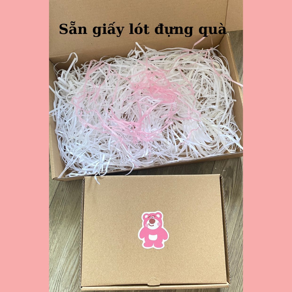 Set Quà Tặng Sinh Nhật Bạn Gái/ Nữ/ Người Yêu/ Bạn Thân Gấu Dâu Lotso 16 Món Giá Rẻ Có Hộp Saka