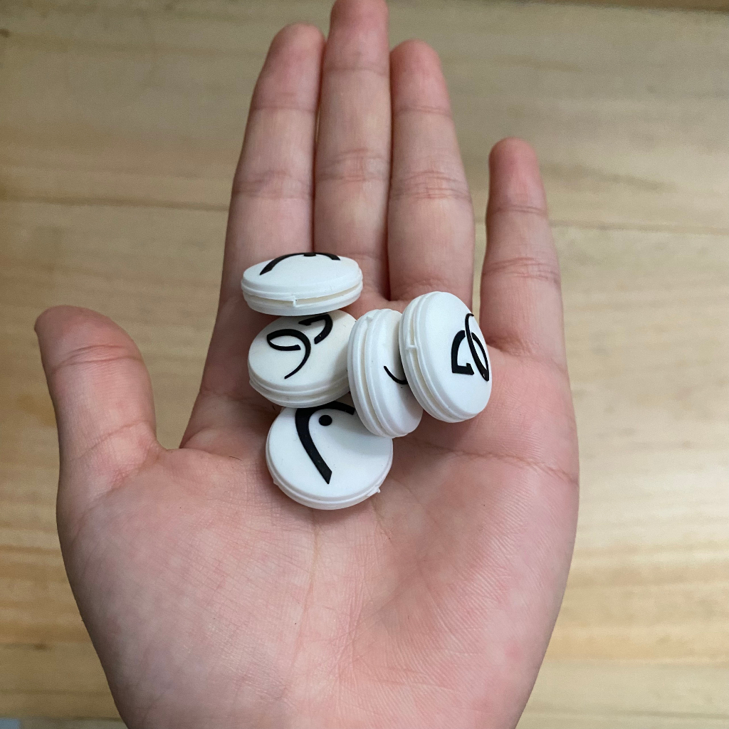 Giảm rung Head, giảm rung Tennis chống rung, hàng tuyển bằng silicone có nhiều màu sắc, ảnh thật