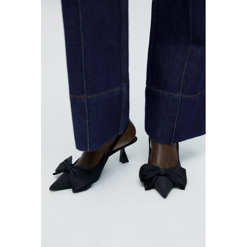 GIÀY ĐEN MŨI NHỌN CÓ NƠ ZARA HÀNG AUTHENTIC 100%