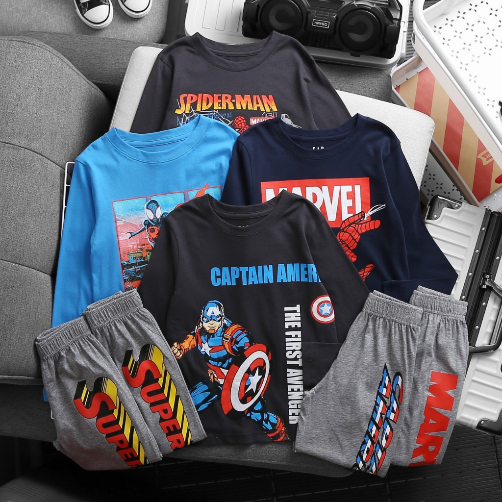 SET 2B BỘ BÉ TRAI COTTON MỎNG 15-44KG!!!