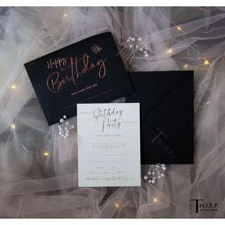 Thiệp Sinh Nhật Ánh Kim Hồng Sang Trọng - Giấy Mỹ Thuật - In Ánh Kim Hồng