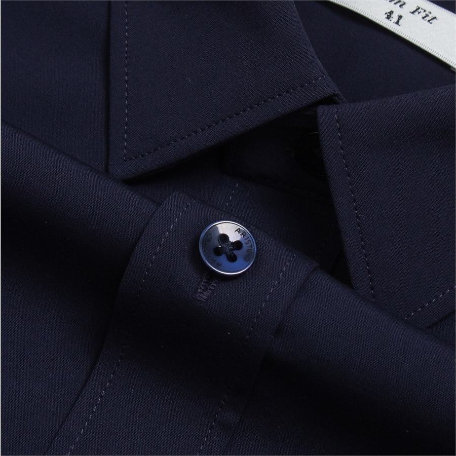 Áo sơ mi nam dài tay ARISTINO phom Slim fit, màu xanh than nam tính, lịch lãm  - ALS22603