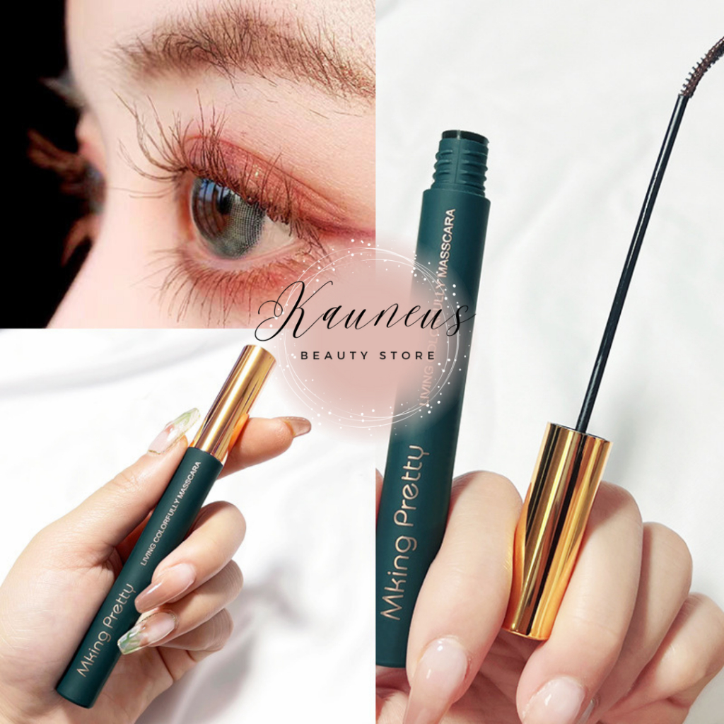 Mascara Mking Màu Đen/Nâu Siêu Mịn Chống Thấm Nước Không Gây Lem, Nhòe Chuốt Dày, Dài Và Làm Cong Mi Tự Nhiên, Siêu Xinh