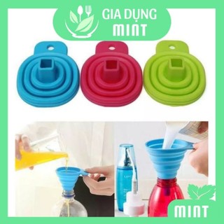 Phễu silicon rót nước gấp gọn , phễu silicone xếp gọn tiện dụng