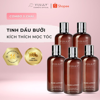Combo 5 chai xịt tinh dầu bưởi vijully kích thích mọc tóc 150ml - xịt mọc tóc vijully, kích mọc tóc, dưỡng tóc