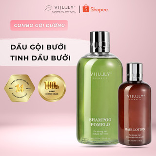 Bộ gội xịt ngăn rụng - kích mọc tóc vijully dầu gội bưởi và xịt tinh dầu bưởi - dưỡng tóc tinh dầu bưởi