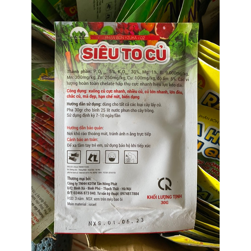 SIÊU TO CỦ  gói 30gr