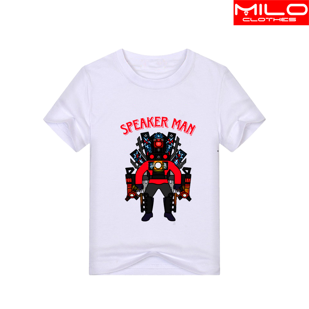 Áo thun cho bé Titan Speakerman Skibidi Toilet Quái Vật Người Loa, 7 Mẫu , áo thun trẻ em