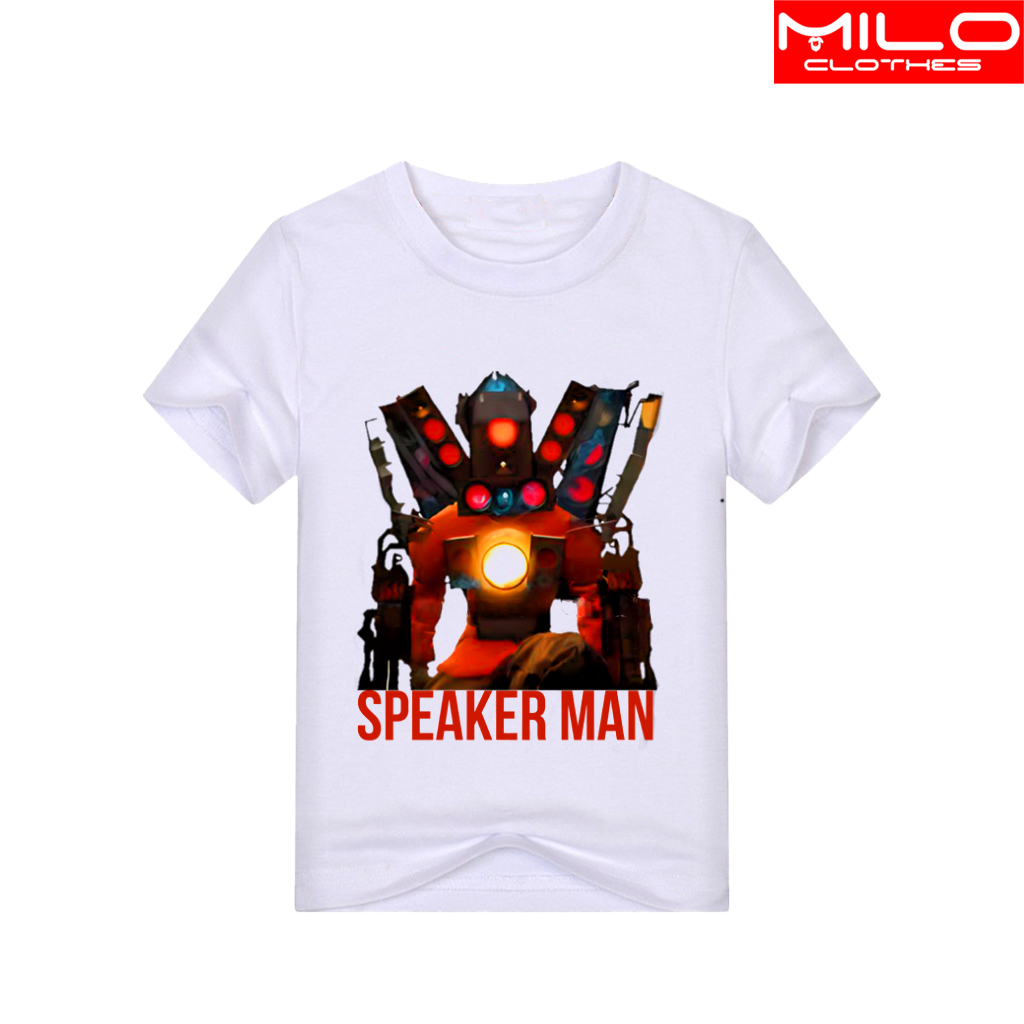 Áo thun cho bé Titan Speakerman Skibidi Toilet Quái Vật Người Loa, 7 Mẫu , áo thun trẻ em