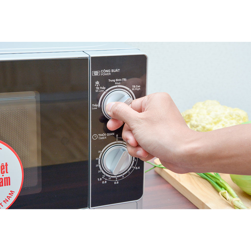 Lò vi sóng Sharp R-205VN-S 20 lít, không nướng, chính hãng, bảo hành 12 tháng