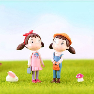 Tiểu cảnh mini  Cô bé Maruko làm phụ kiện trang trí terium, sen đá, xương rồng, làm mô hình trang trí