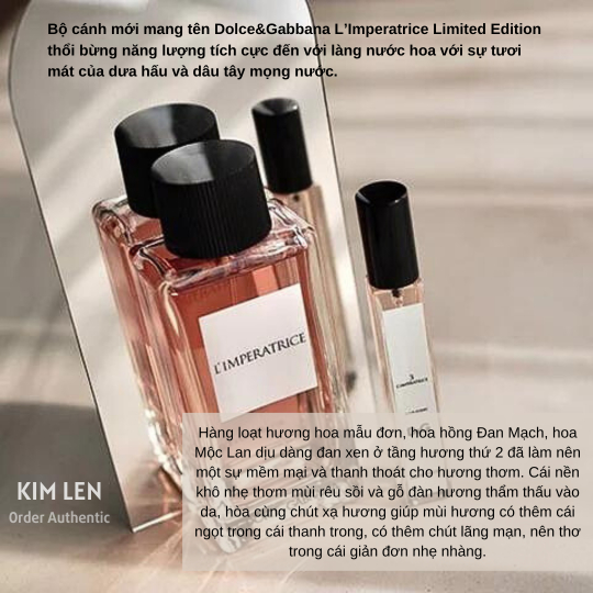 Nước hoa Dolce&Gabbana L’Imperatrice Limited Edition nữ tính & Đằm thắm chiết 10ml, 20ml, 30ml