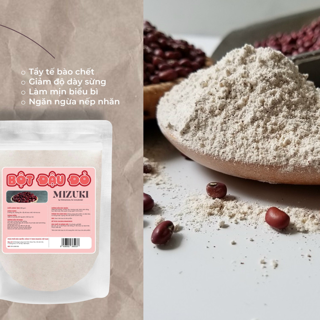 Bột Đậu Đỏ Nguyên Chất 100% Mizuki